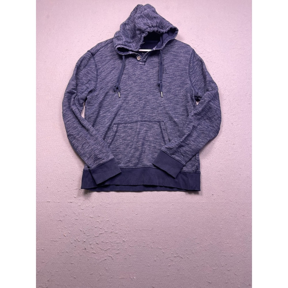 Calvin Klein Jeans Hoodie Cotton Blend Marled Blue Medium Mens